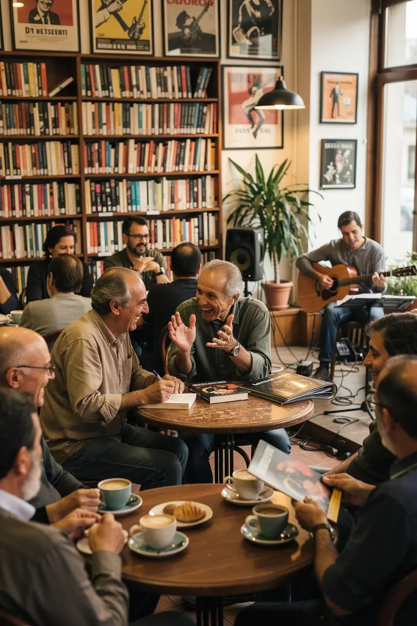 Adults enjoying live music for well-being